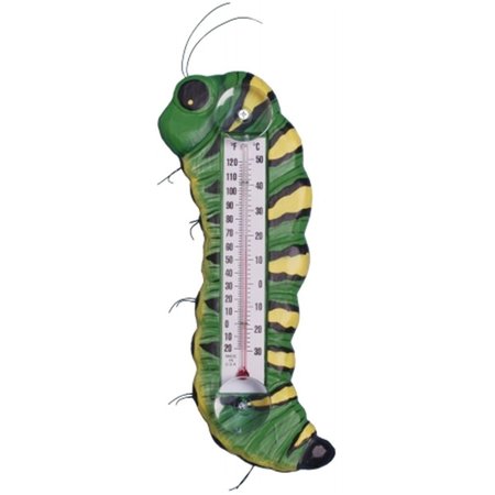 SONGBIRD ESSENTIALS Green and Yellow Caterpillar Large Window Thermometer SE3171155